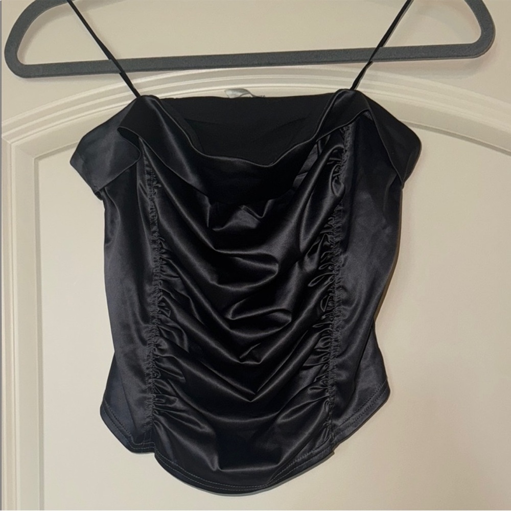 Free People Black Satin Camisole